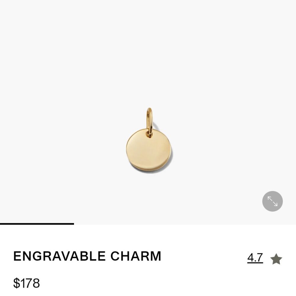 Engravable charm